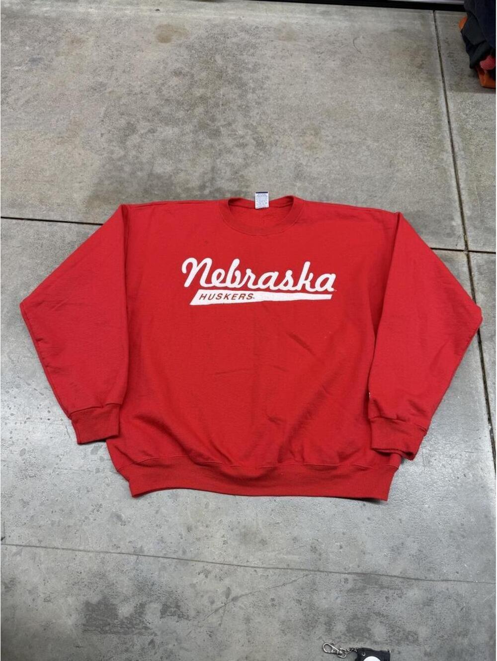 vintage university of nebraska huskers collegiate champion crewneck size large